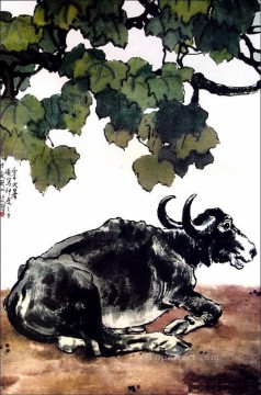中国の伝統芸術 Painting - Xu Beihong 牛の古い中国人